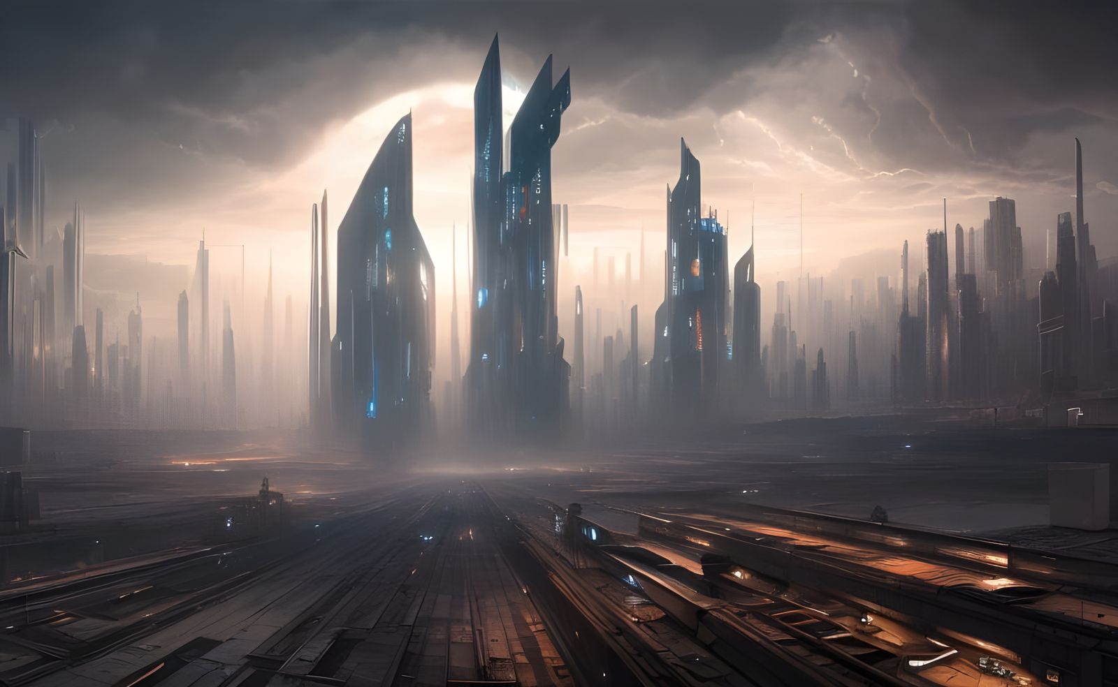 Hyper-Realistic Dystopian Cityscape in Unreal Engine 5