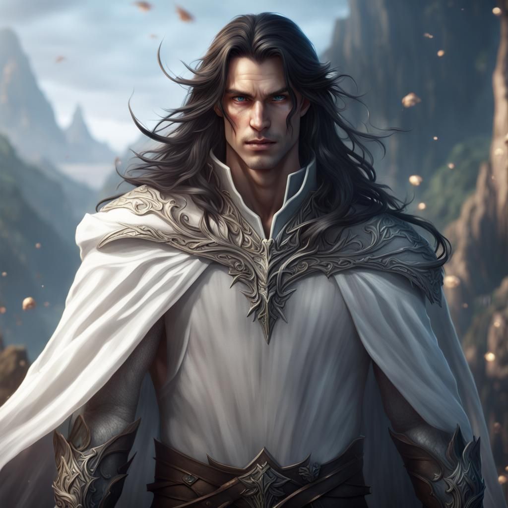 Fantasy Elf Wizard in Detailed Digital Painting