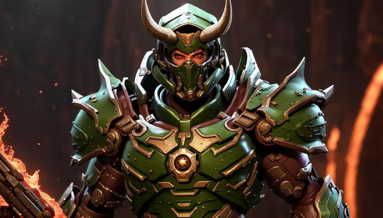 Quake Meets Doom Eternal: 3D Anime Art