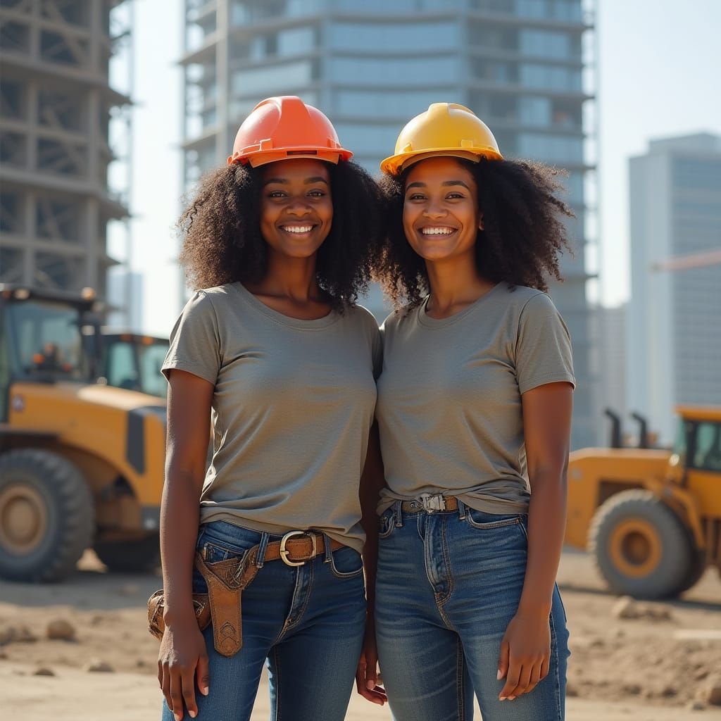 Realistic Portraits of Diverse Women in Construction