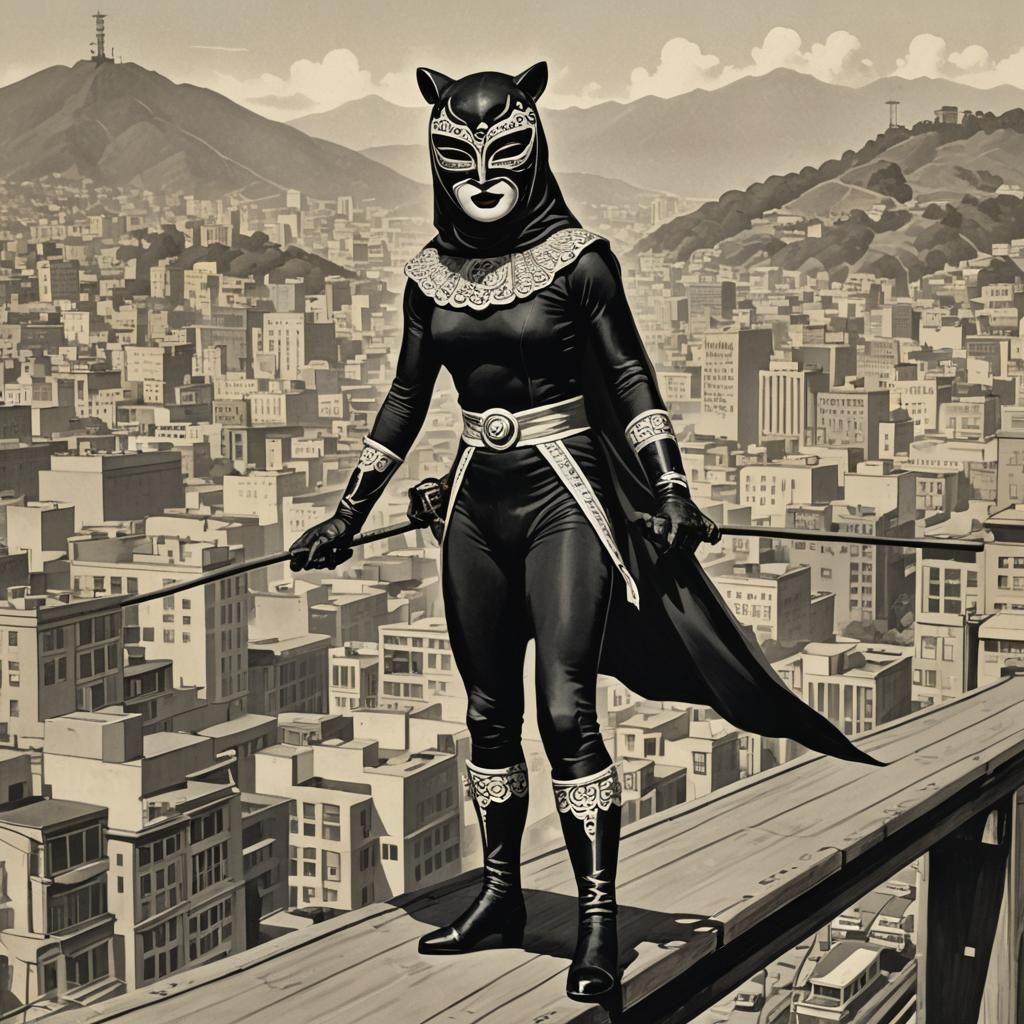 Mexican Wrestler Ninja Spy Awaits Weirdness