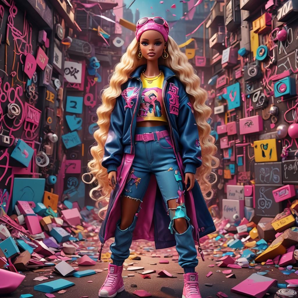 Rapper Barbie: Detailed Fantasy Concept Art