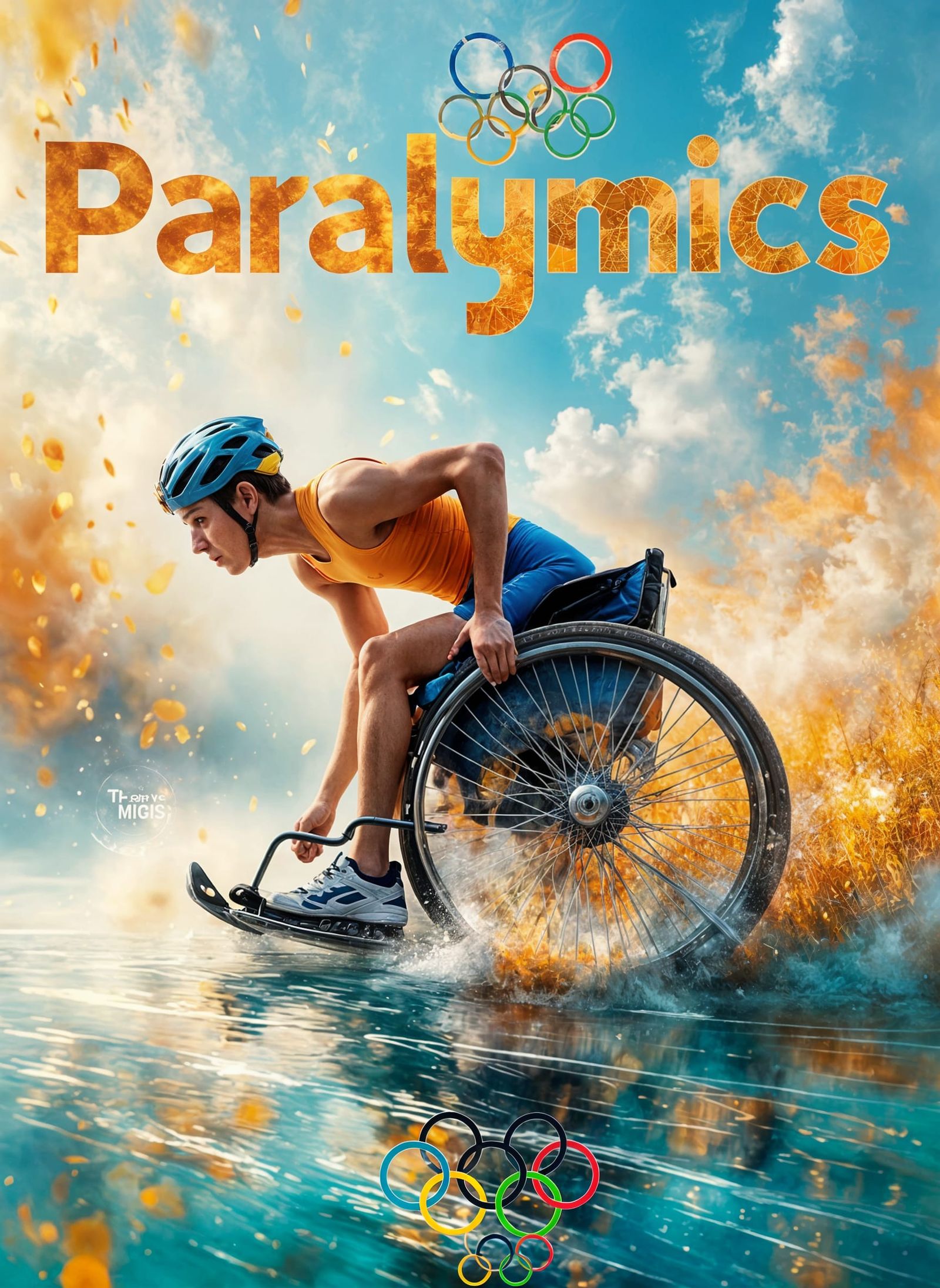 PARALYMPICS Text with Olympic Rings