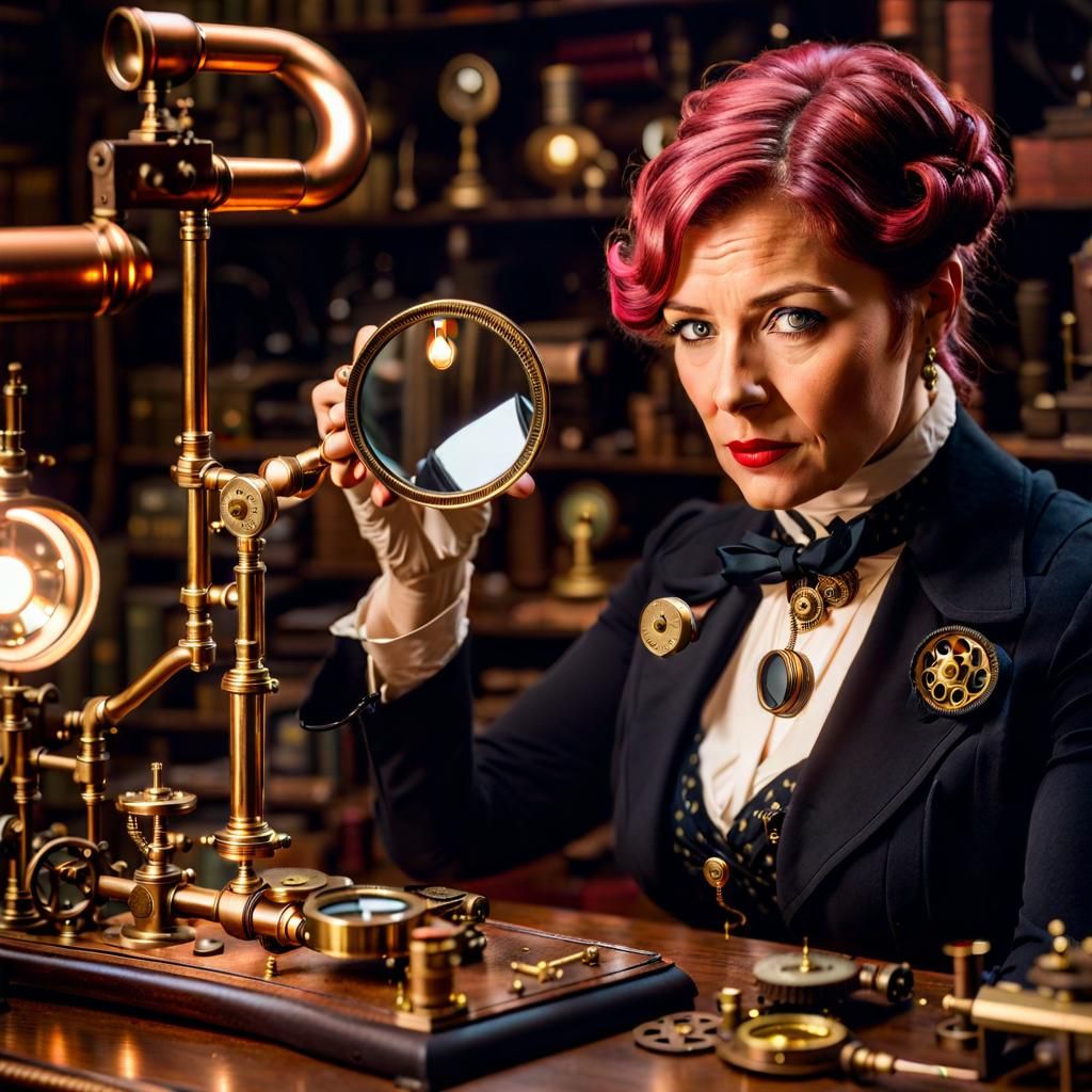 Steampunk Detective Shirley Holmes Portrait