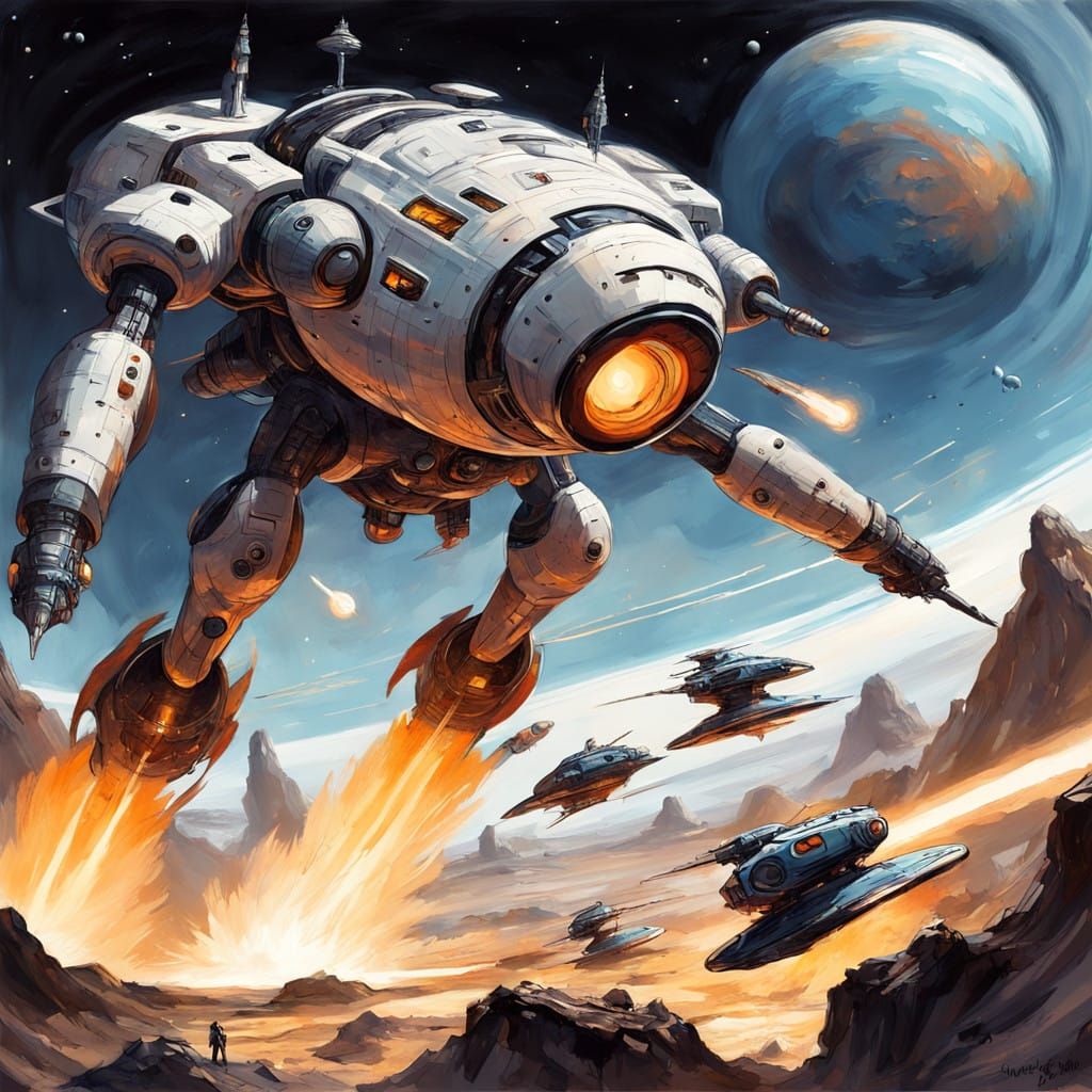 Robotic Wars in Cosmic Bliss