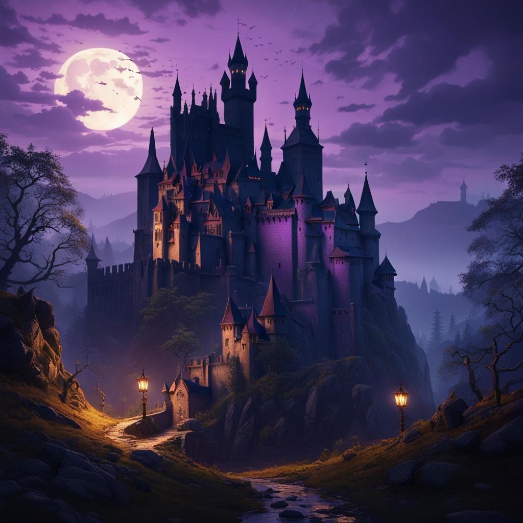 Dark Fantasy Dracula's Castle in 8K Resolution
