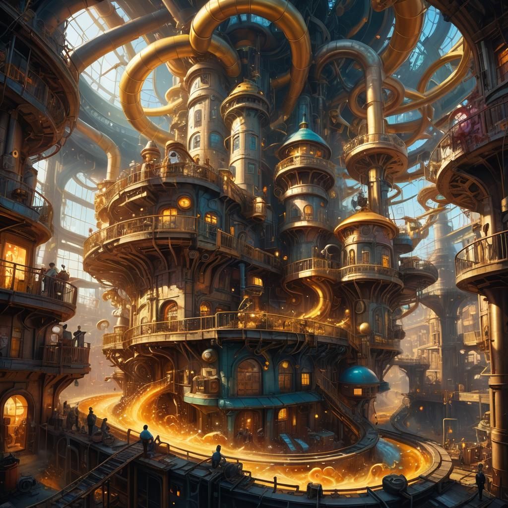 Baloney Factories Collide in Swirling Fantasy Landscape