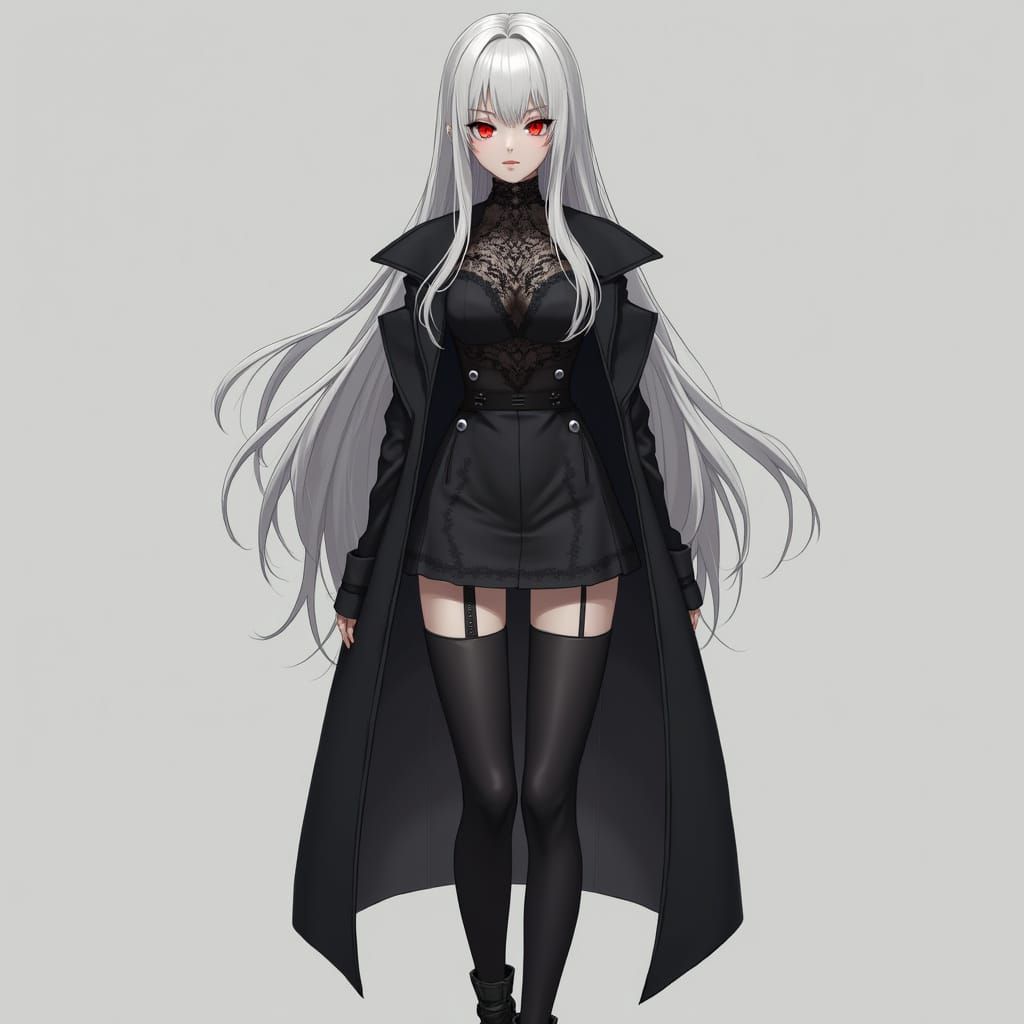 Elegant Japanese Video Game Heroine with a Touch of Mystery