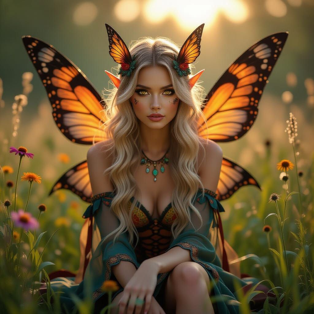 A mystical immersive forest setting featuring a strikingly b...