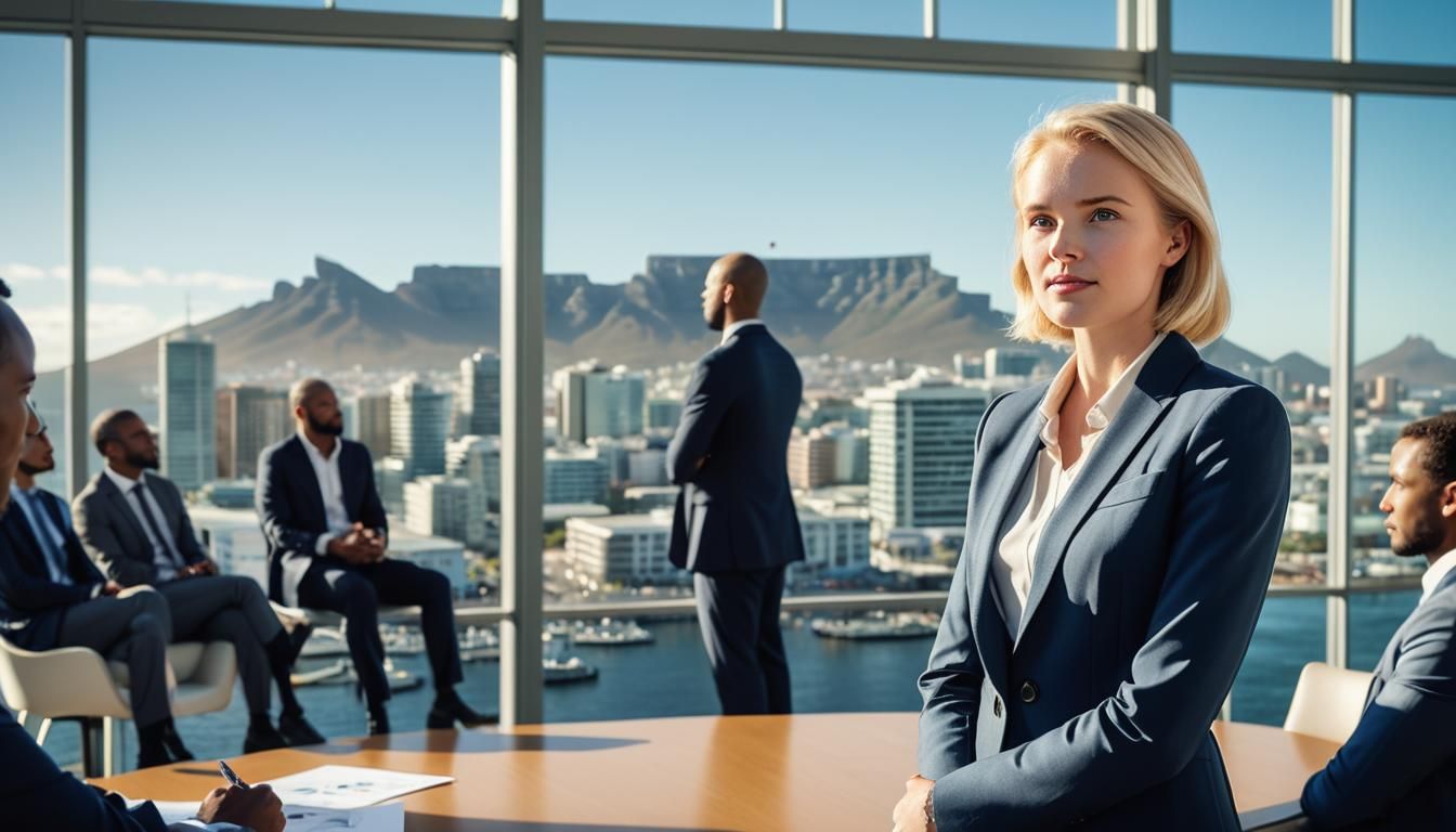 Inspirational Leadership in Cape Town Startup, Photorealisti...