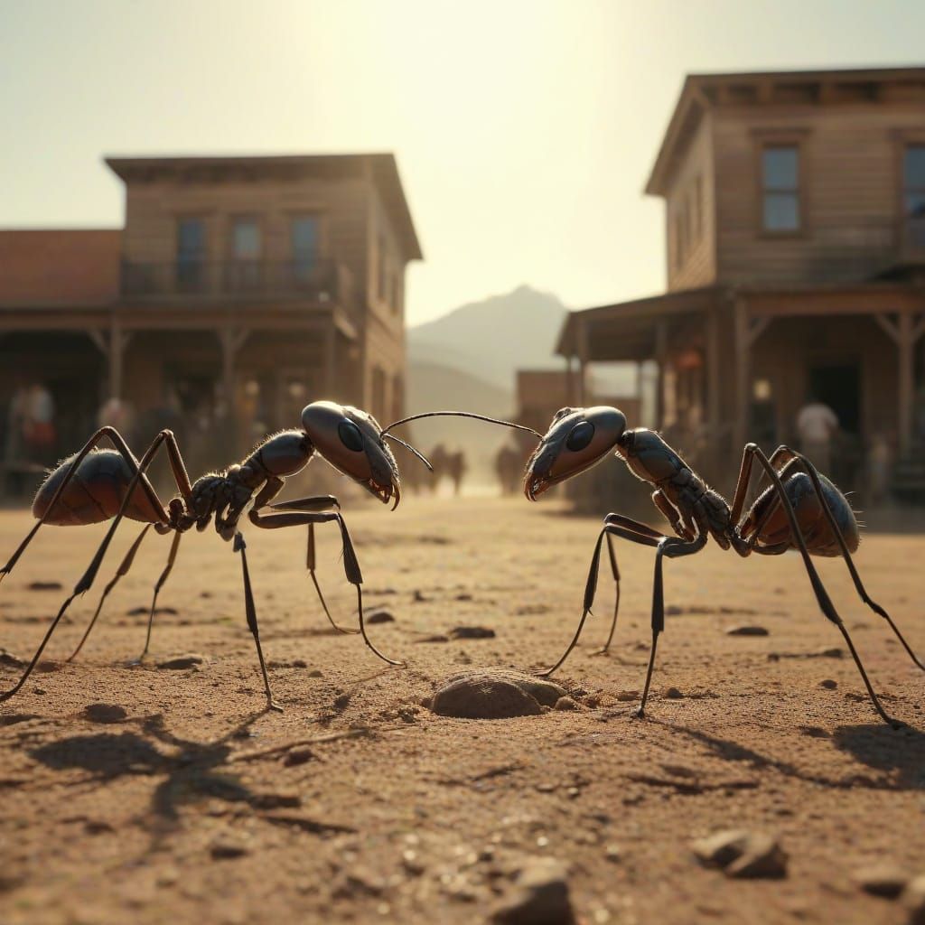 Ant Queen Duel in Wild West Town