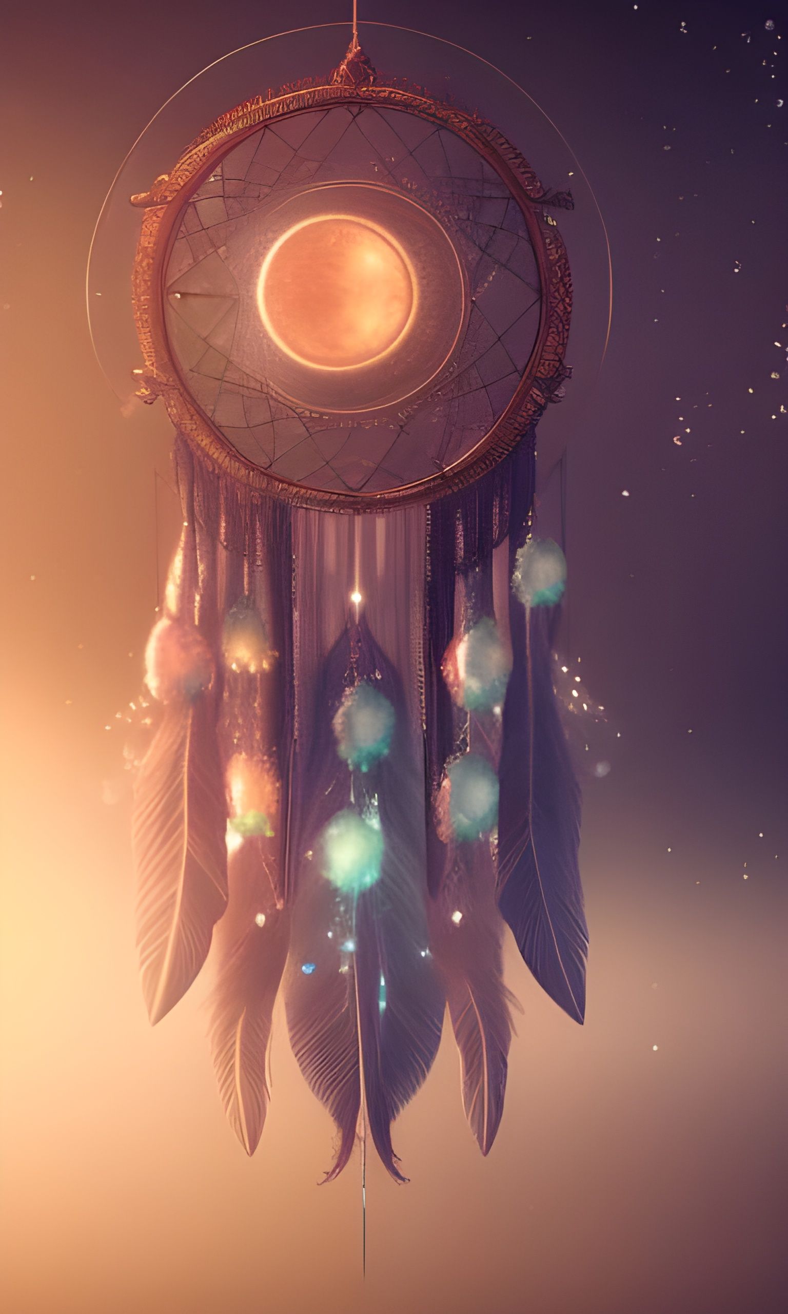 Ethereal Dreamcatcher in Storybook Watercolor Style