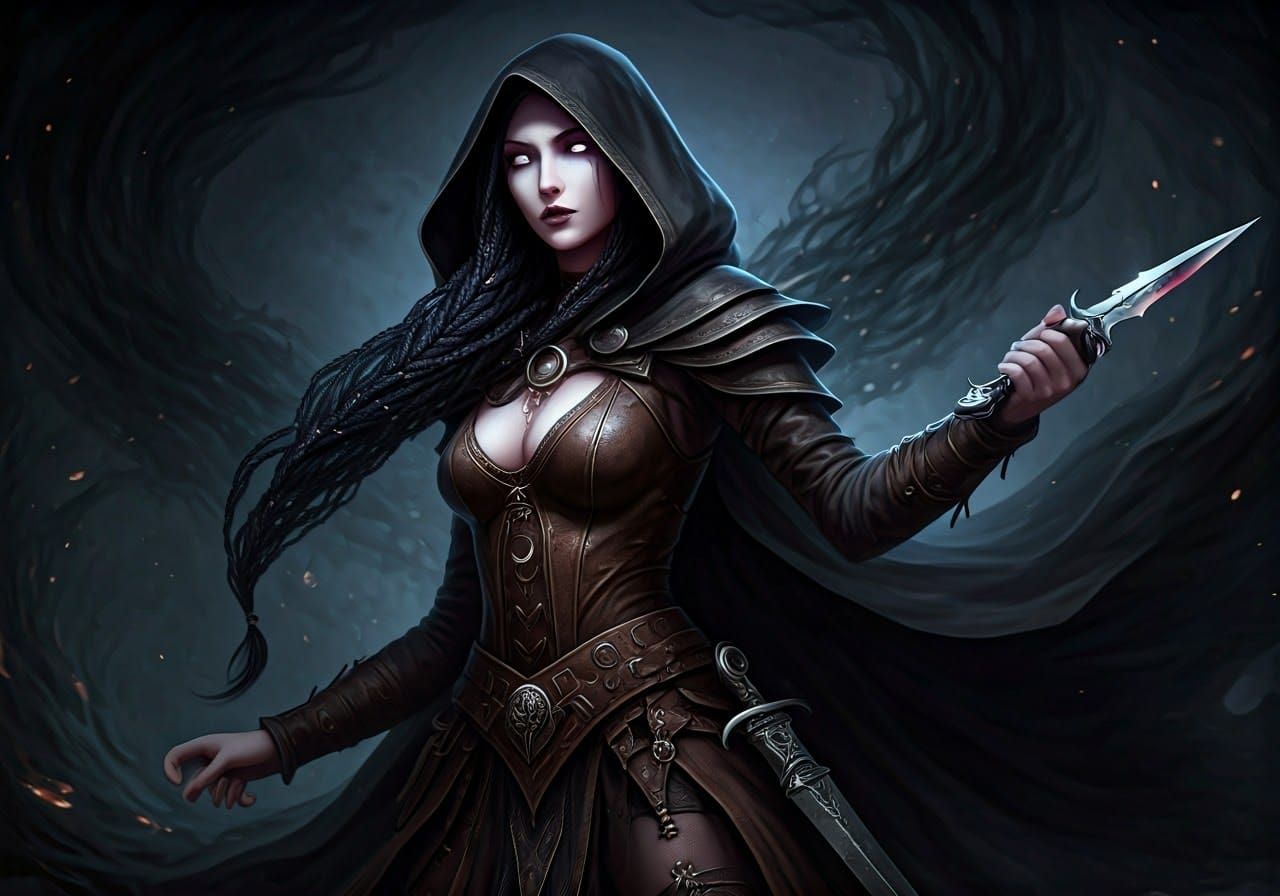 Morwen, the Queen of Shadows, Rouge - Inspired By DnD