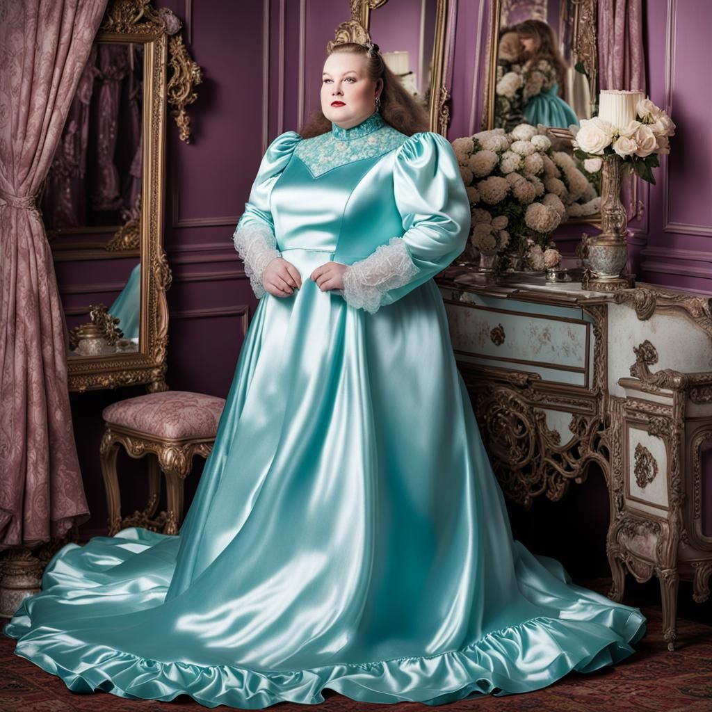 POMPÖÖS Couture. A Satin Wonderland of Sissy Satin Dresses, ...