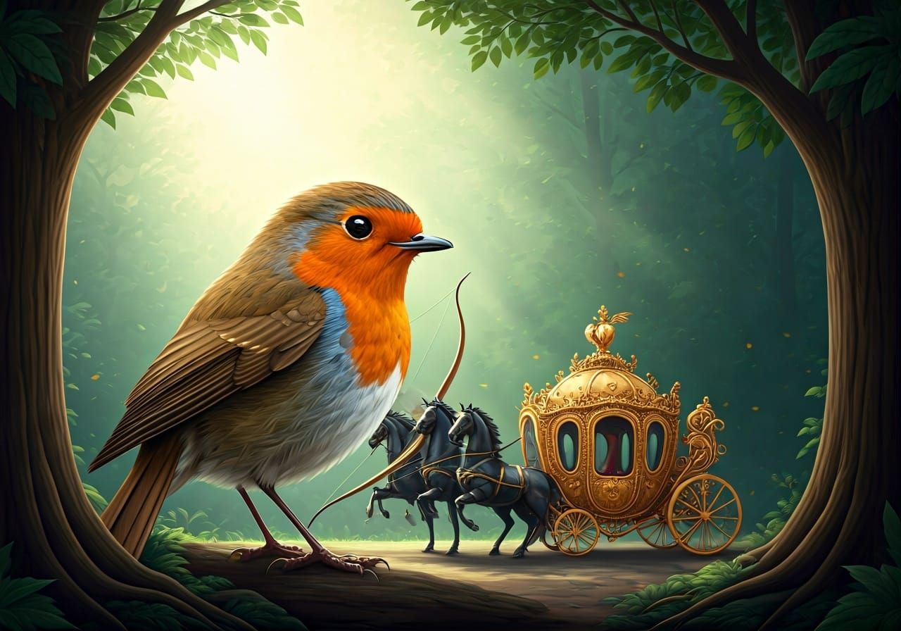 Regal Robin Hood in Baroque Oil Painting Style