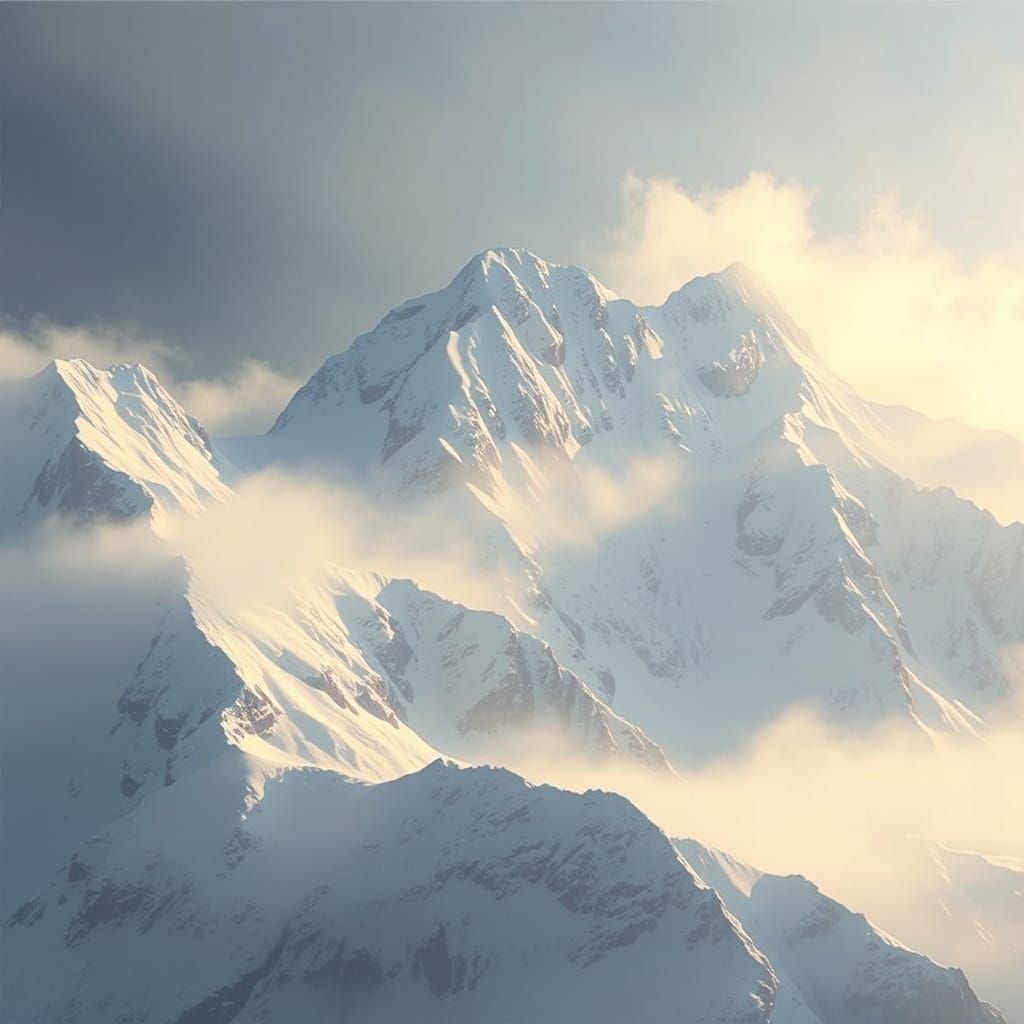 Mountain Landscapes in Soft, Ethereal Light