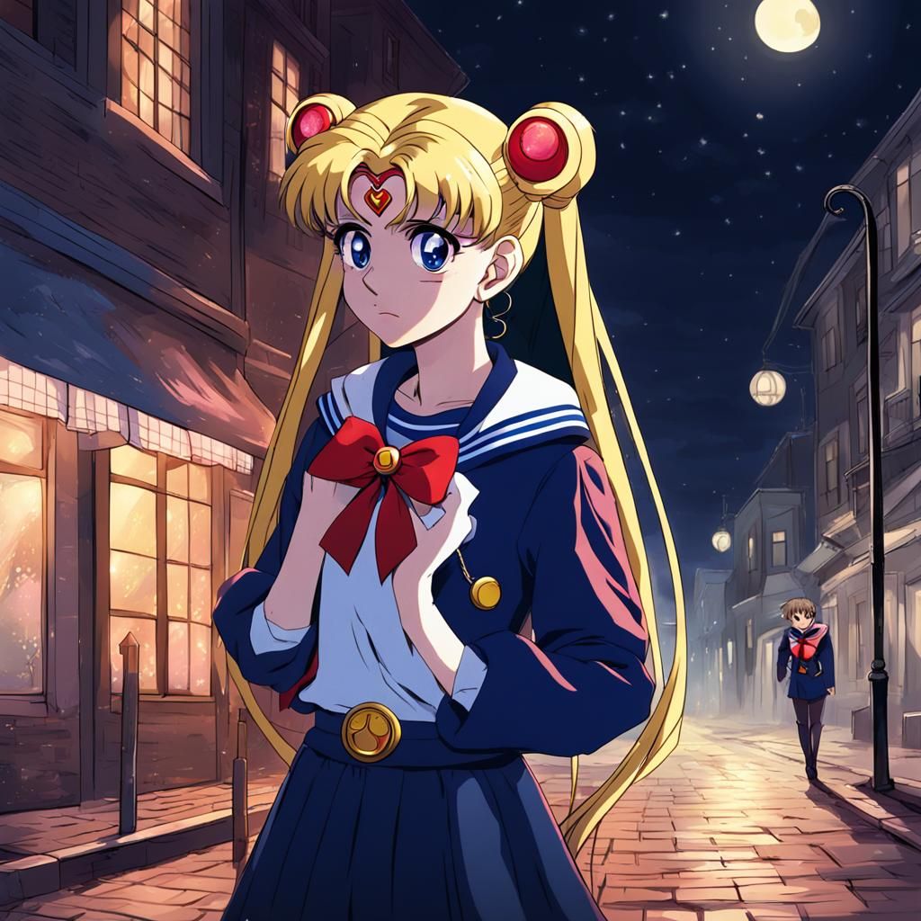 Sailor Moon in Handcuffs: Fantasy Concept Art