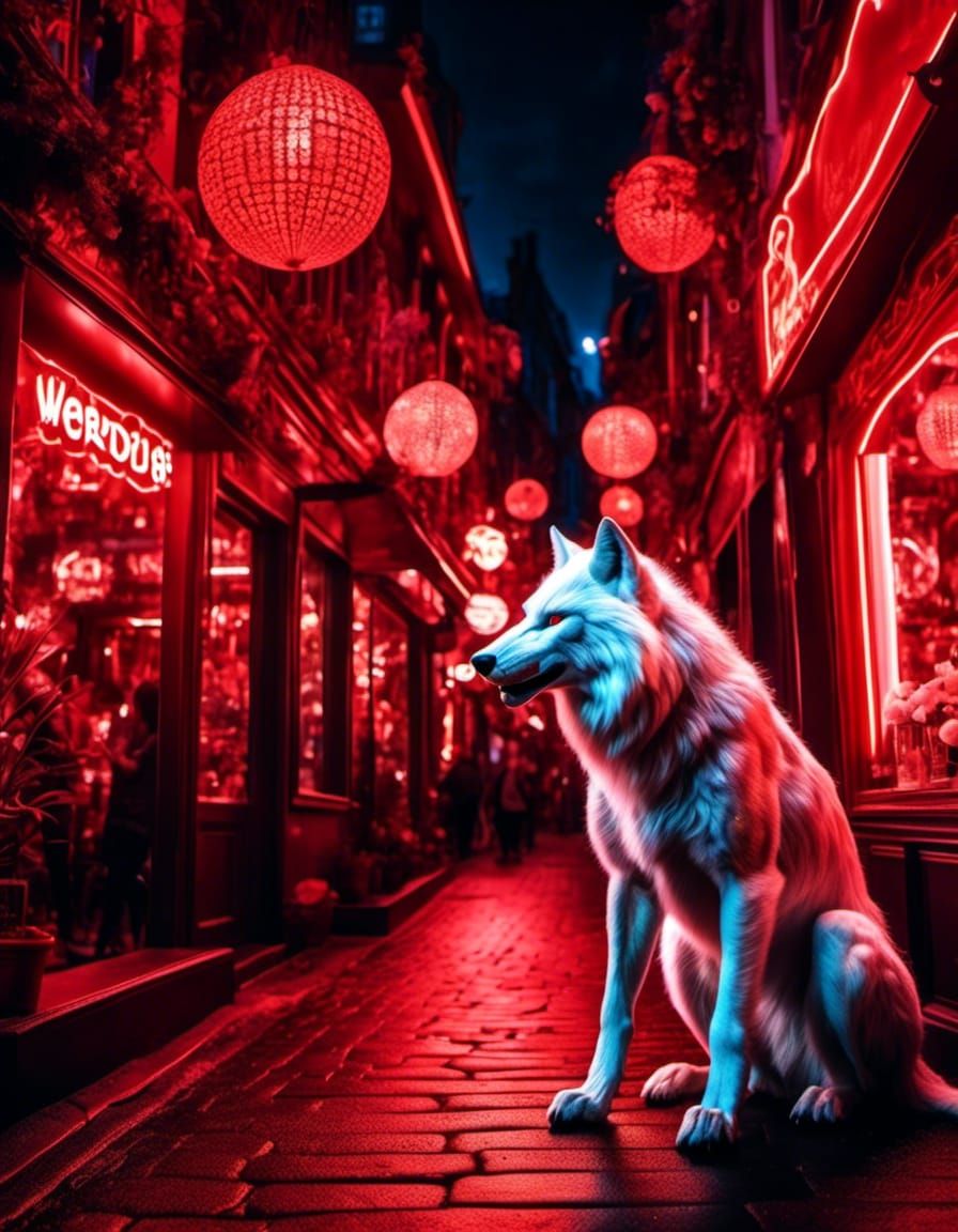 white wolf in the red light district