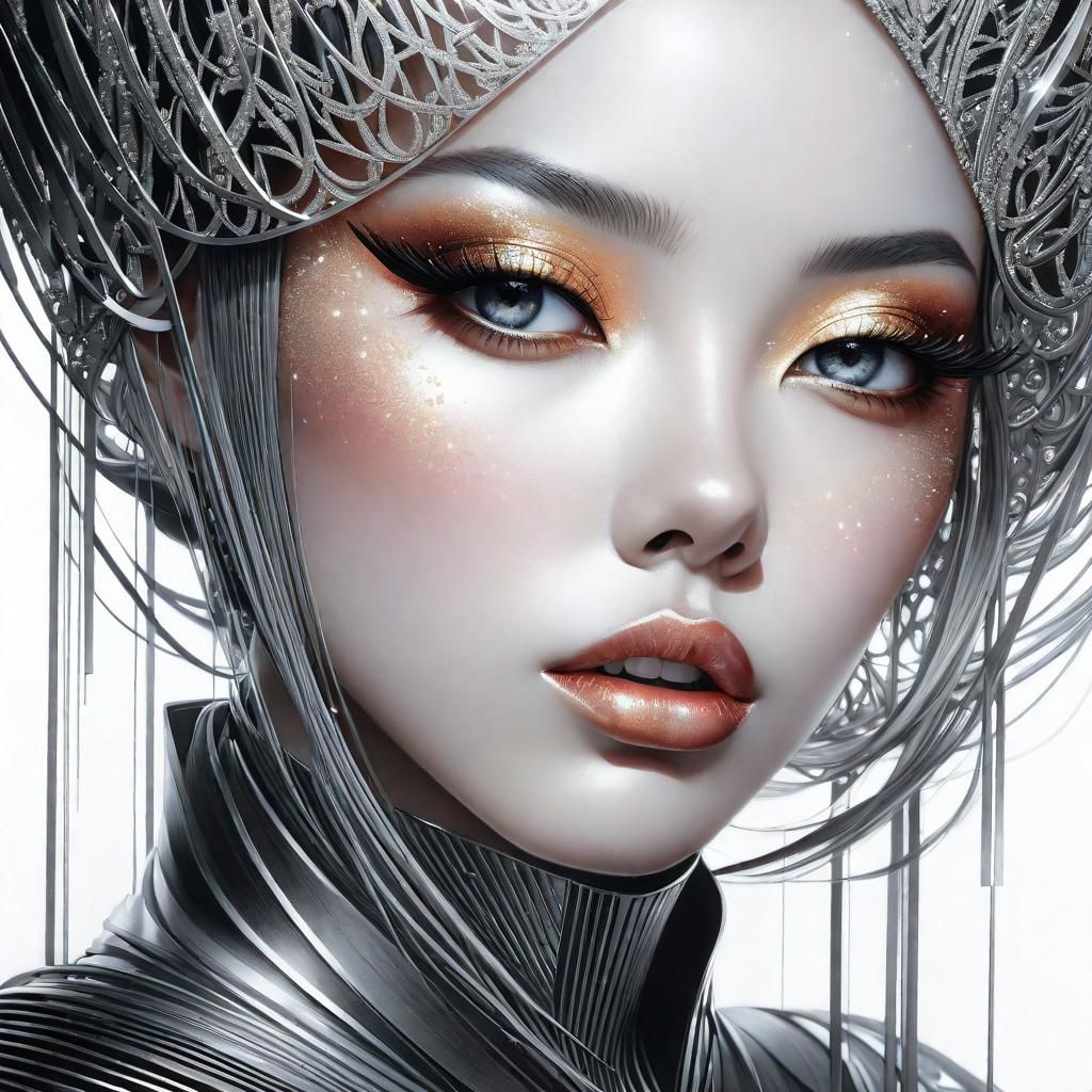 Divine Beauty: Detailed Pencil Art Illustration