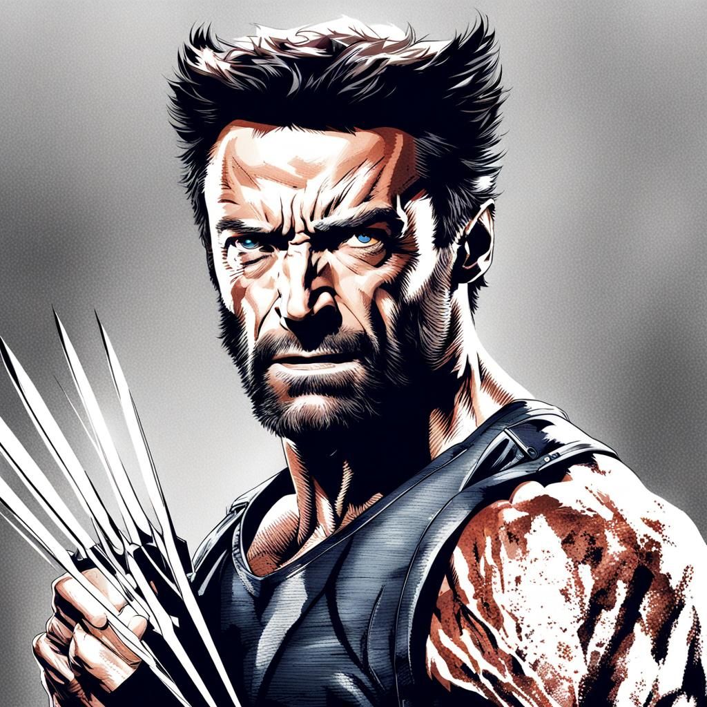 Clawed Man in Gritty Urban Landscape