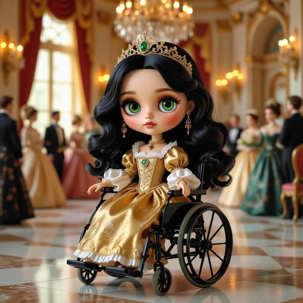 Blythe Doll at Renaissance Ball, Rembrandt Style