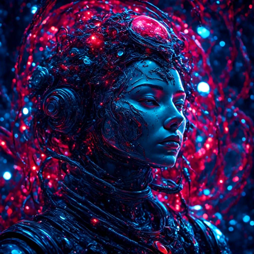 Celestial Head Space Station in Deep Space