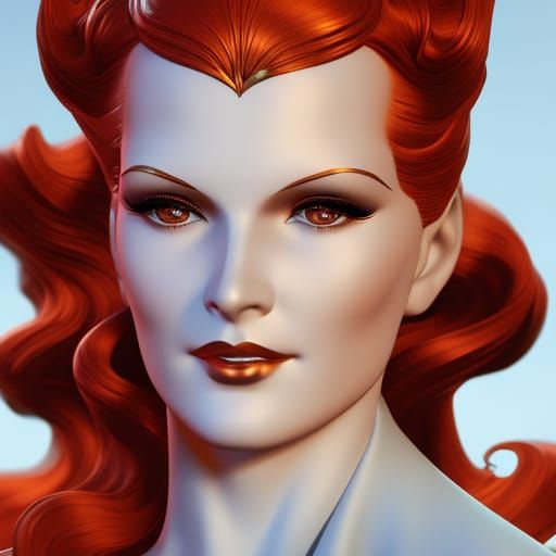 Glamorous Portrait in Hyperdetailed Digital Art Style