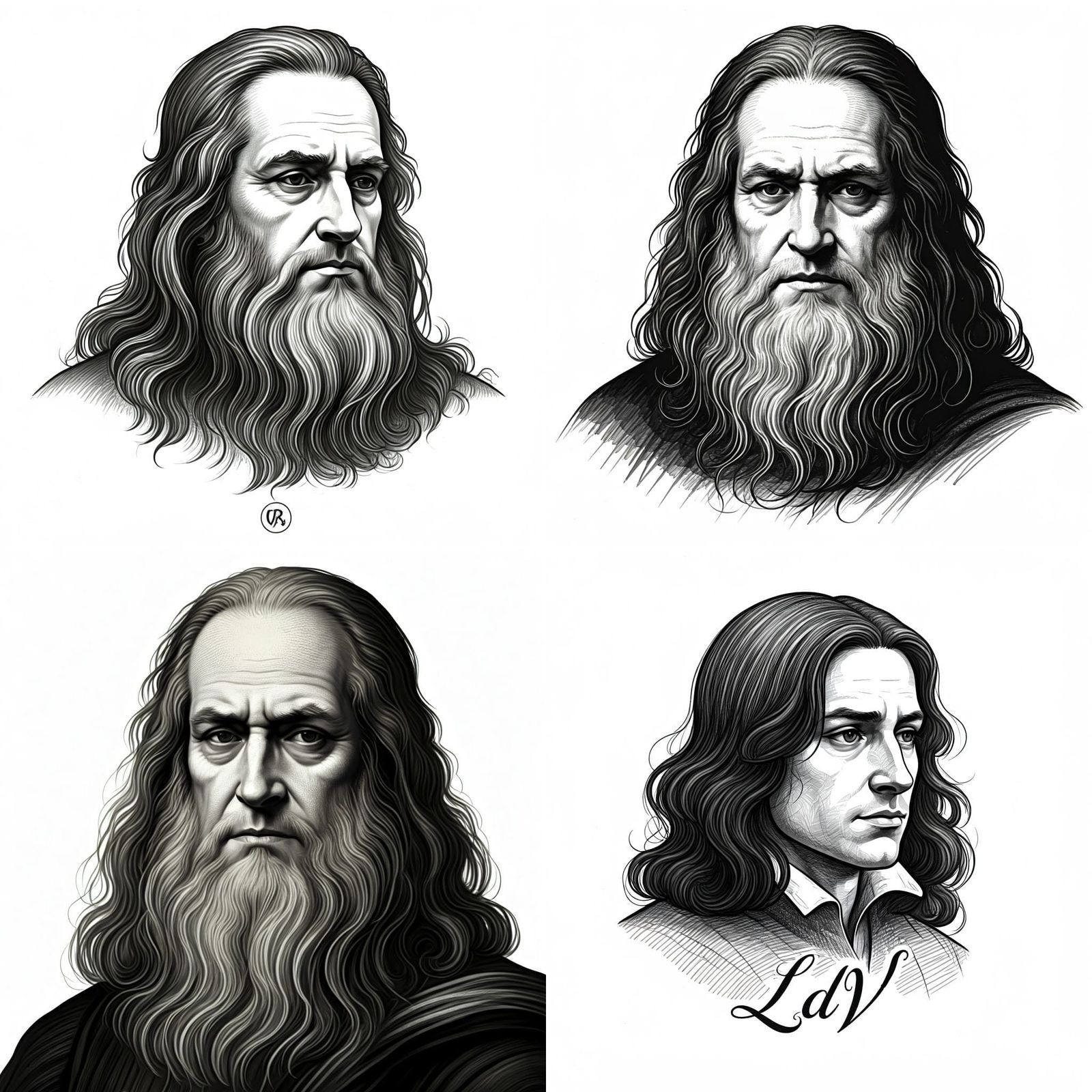 Sketch of Leonardo da Vinci