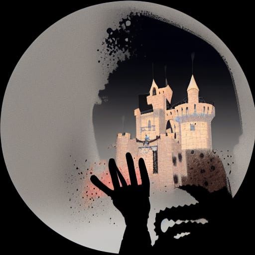 Eerie Black Horror Castle