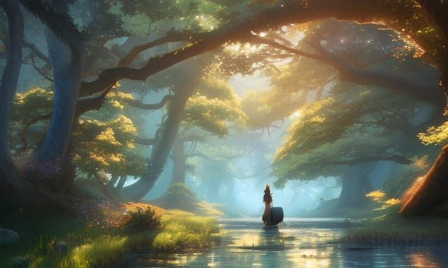 Romantic Ultra HD Forest Storybook Painting