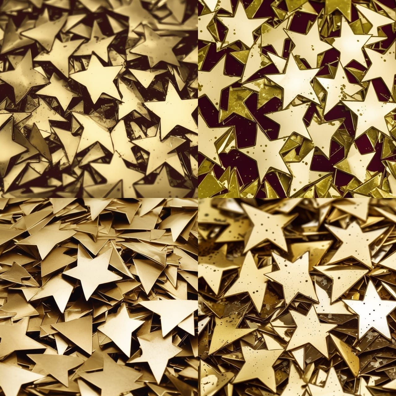 Worn Gold Star Stickers and Bloody Diamond