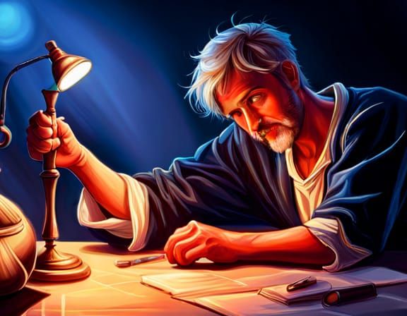 Hyperrealistic Night Master in Splash Art Style