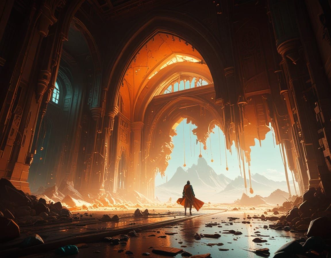 Surreal Orange and Teal Dreamscapes in Cinematic Hyper-Reali...