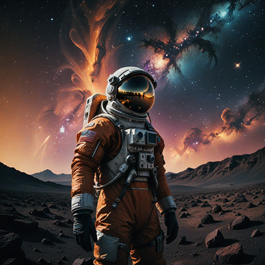 Ethereal Nebula Landscape in Cosmic Art Style