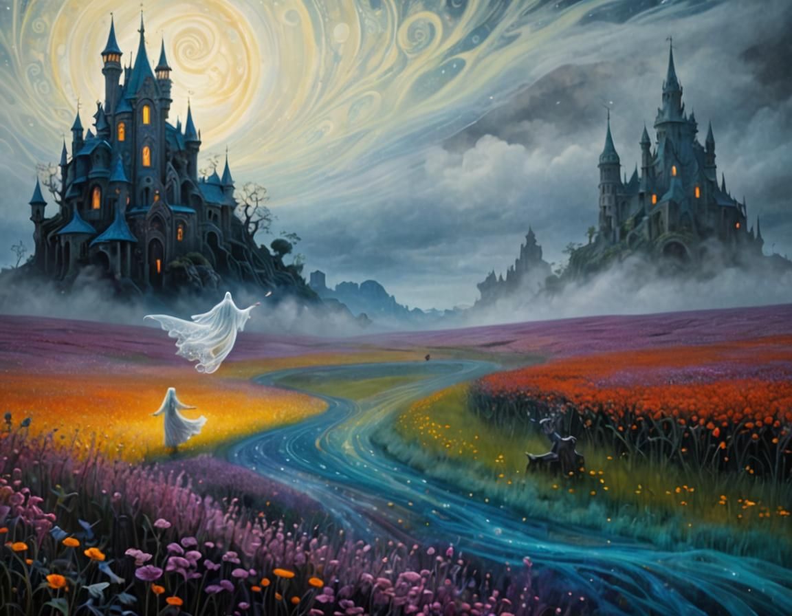 The ghost led the way to the castle Krunk