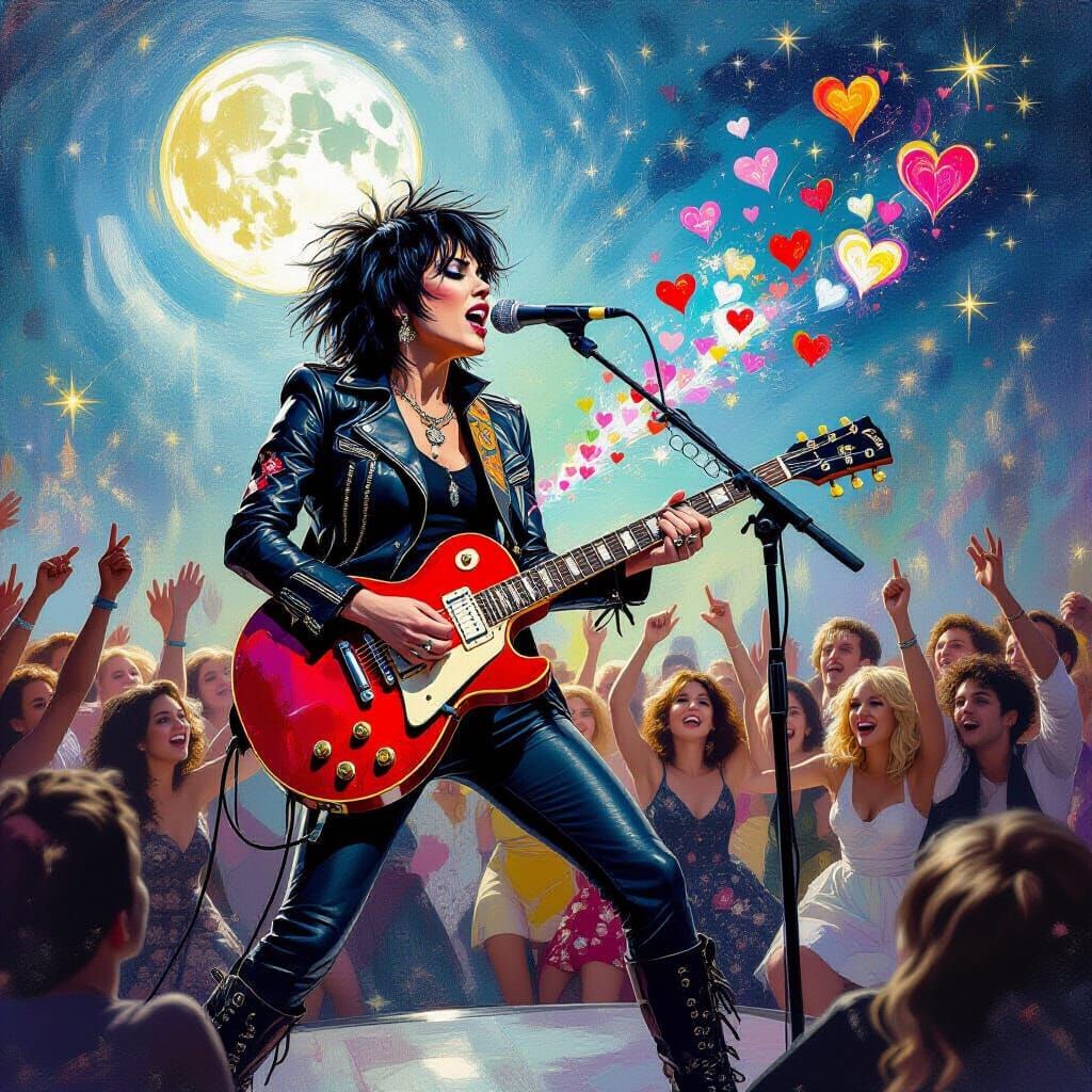 Joan Jett Rocks Fairyland Stage Under Starry Night