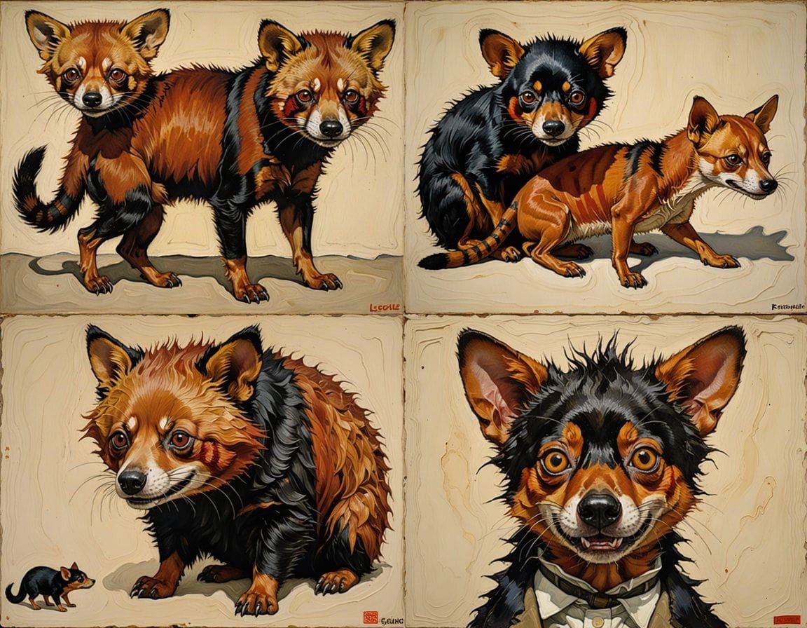 Surrealistic Abomination in Egon Schiele Oil Painting Style