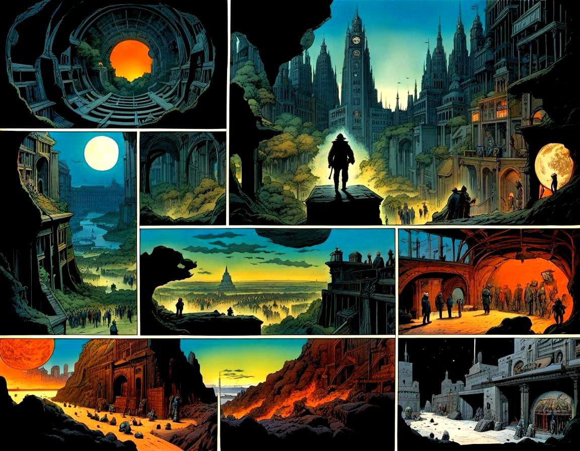 Irkni Burr's Archaeological Adventure: Comic Book Art