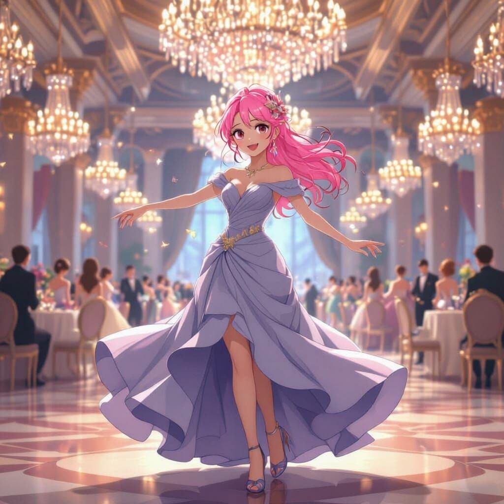 Anya Forger Dancing: 3D Anime Art