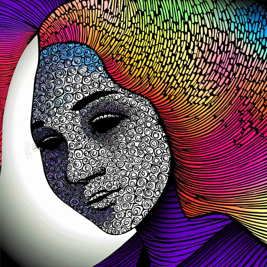 Vibrant Floral Crown in Fractal Harmony