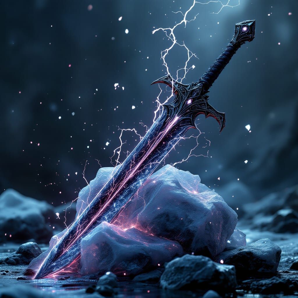Accursed Sword Trapped in Ice, Fantasy Horror