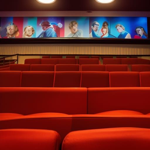 Classic Movie Theater Interior, Professional Photography