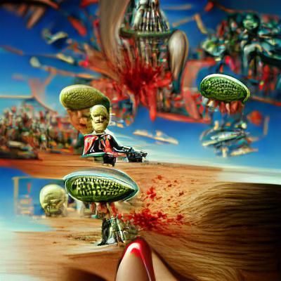 Martian Warrior in Pulp Sci-Fi Style