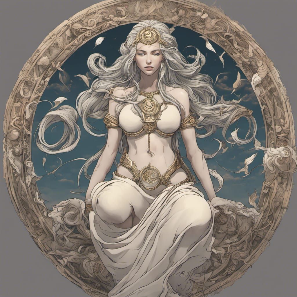 Sensual Air Goddess with Full Chest