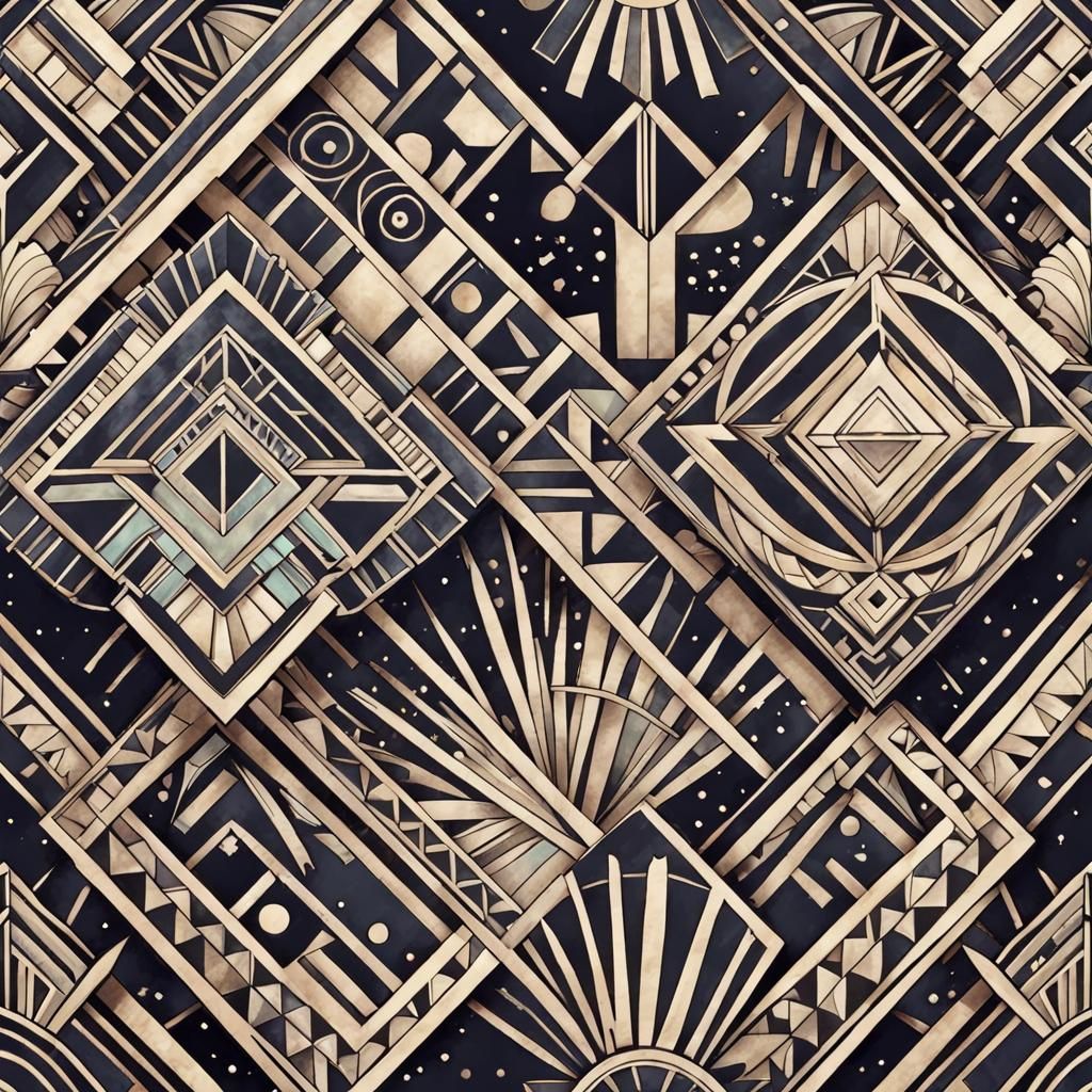 Art Deco Geometric Shapes Design