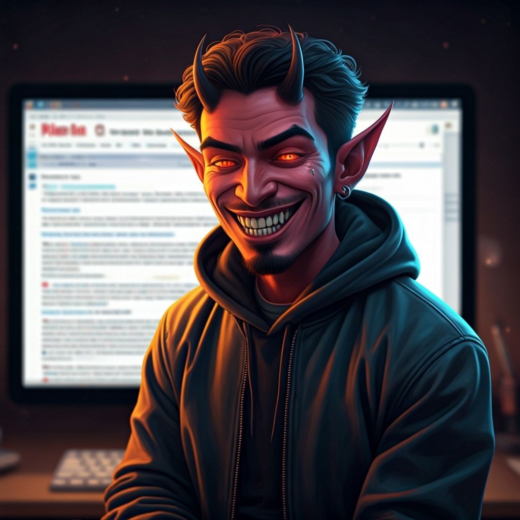Demon in a Craigslist Ad, Stylized Render