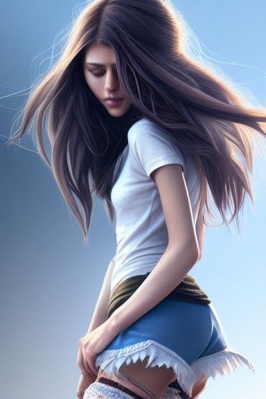 Elegant Woman Portrait in Hyper-Realistic Digital Art