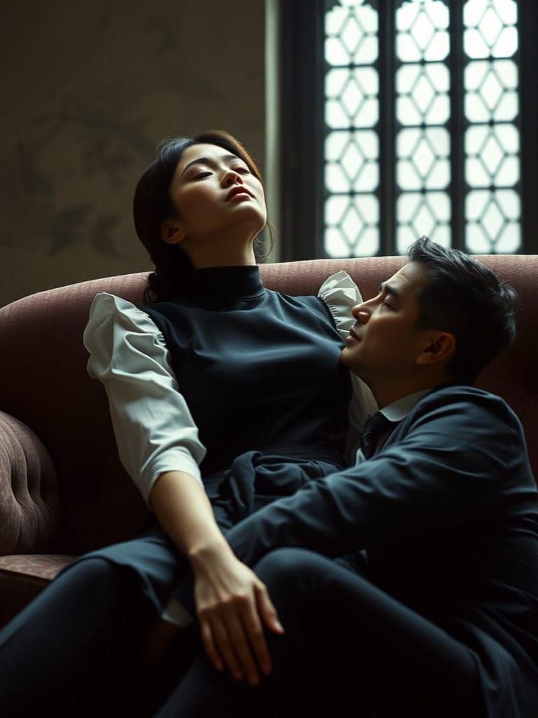 Japanese Maid in Seductive Repose