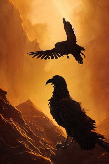 Post-Apocalyptic Fantasy Book Cover in Oil on Canvas