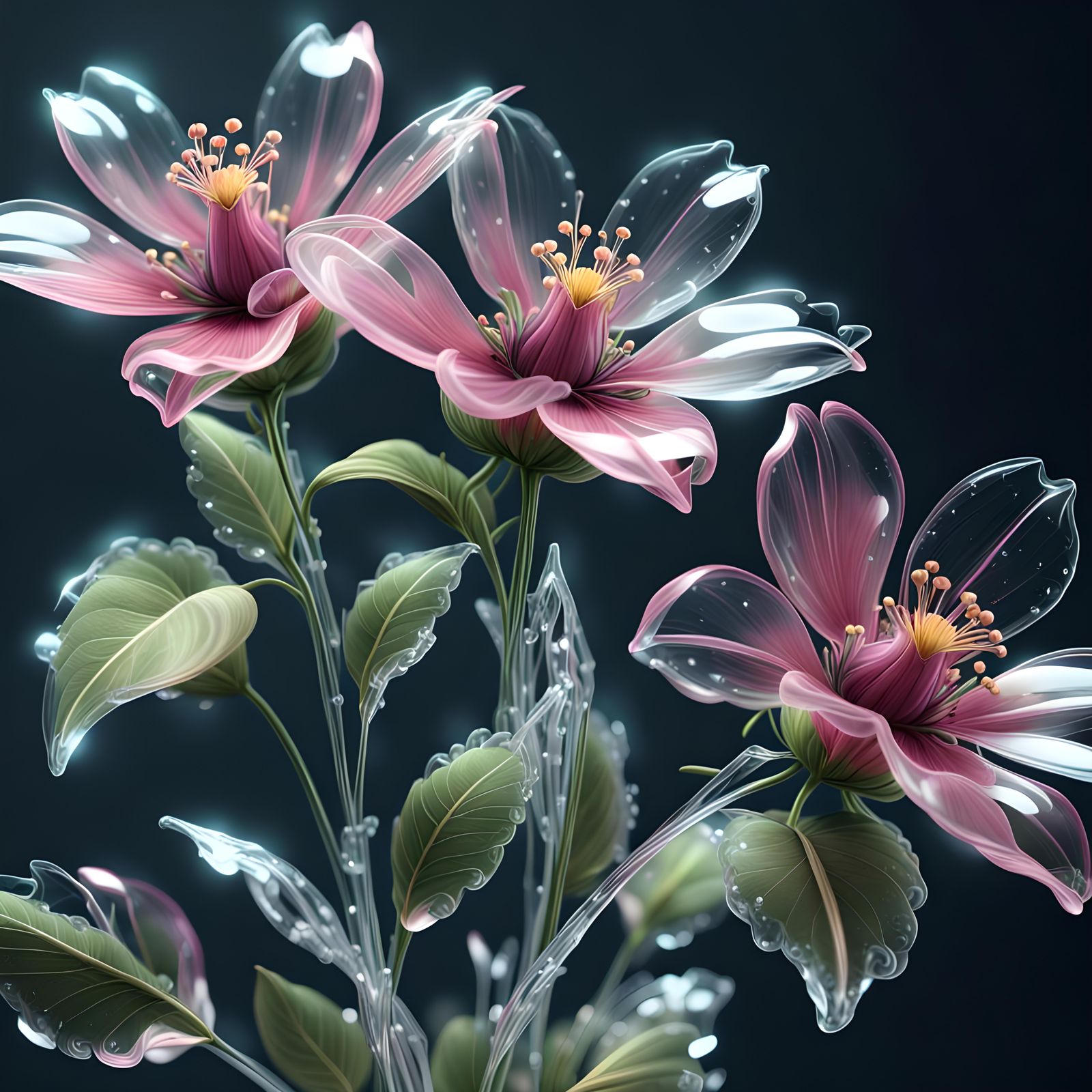 CGI Robotic Flowers in Digital Art